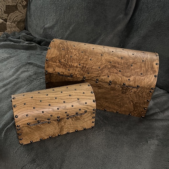 Global Views Wooden Boxes set of 2 - Picture 7 of 17